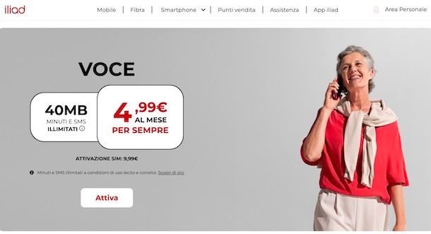 Offerte mobile solo voce
