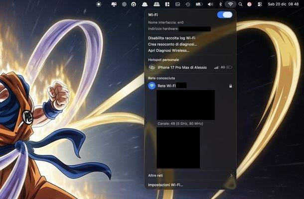 Vedere GHz del WiFi macOS