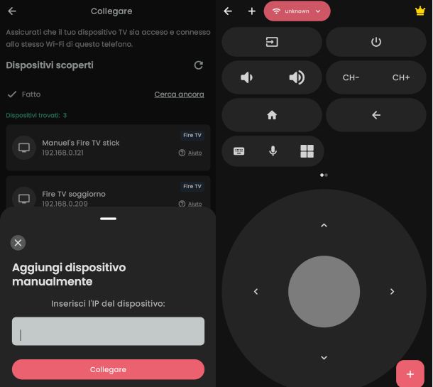 schermate app Telecomando per Sky Q TV
