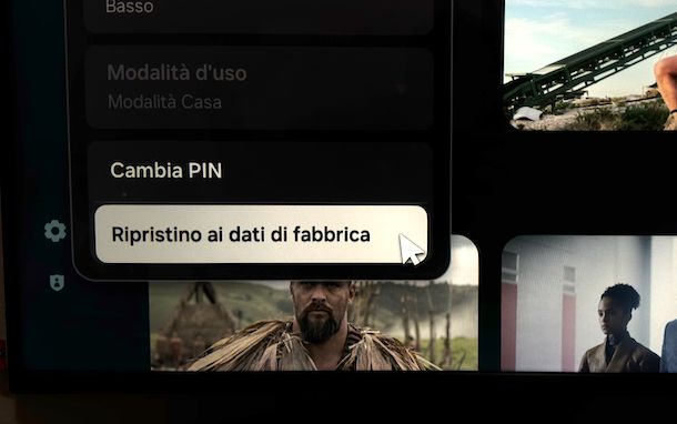 Resettare TV Samsung con mouse