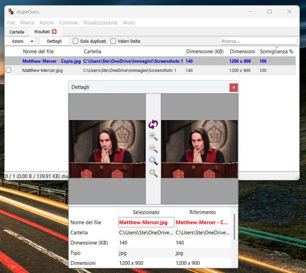 Confronto di immagini doppie con dupeGuru