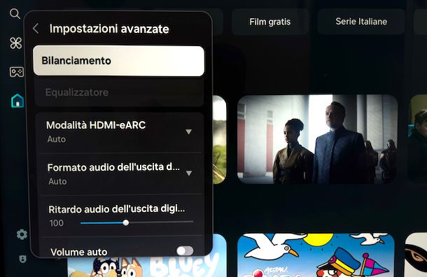 Personalizzare audio Smart TV Samsung