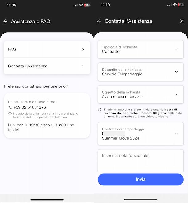 Disattivare abbonamento UnipolMove