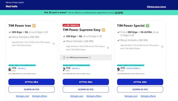 Tariffe Internet mobile