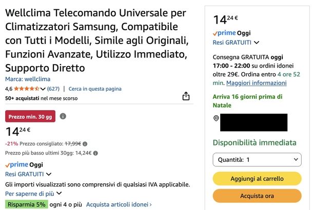 Consegna in giornata Amazon Prime