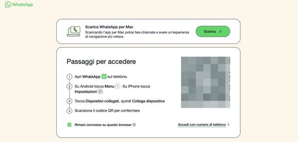 usare WhatsApp PC senza QR Code