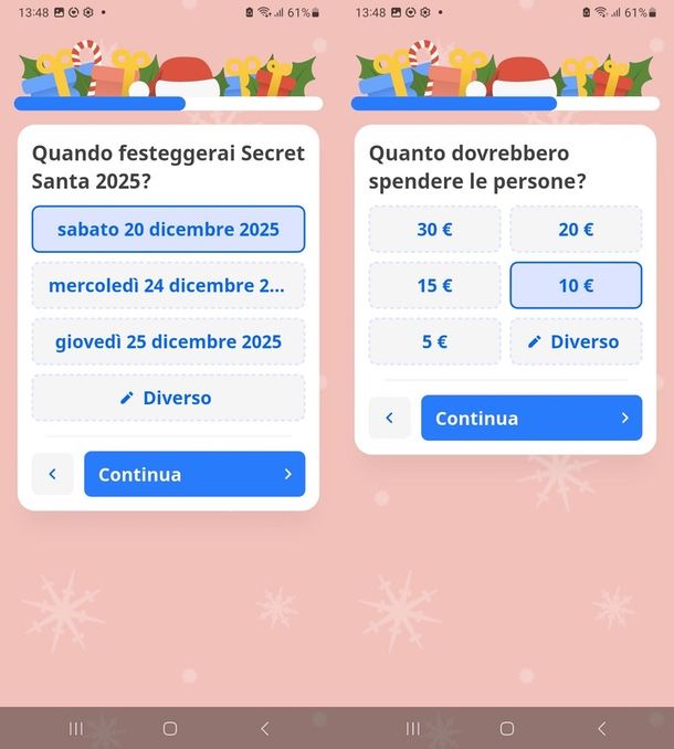 drawnames impostare Secret Santa