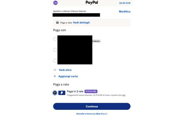 Usare importi pi&ugrave; piccoli PayPal