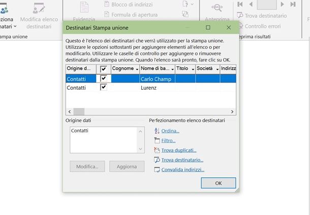 Come fare Stampa unione