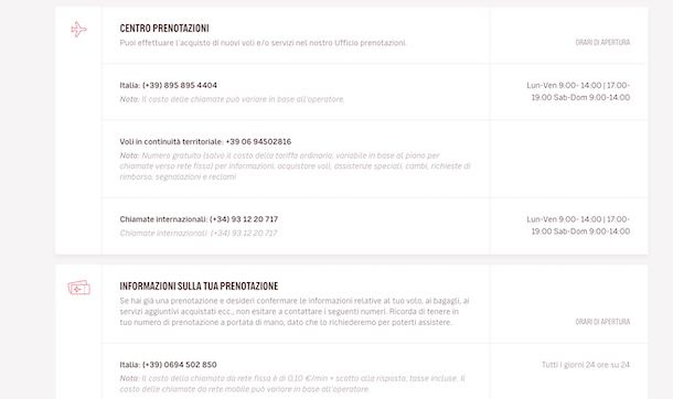 Numero per parlare con operatore Volotea