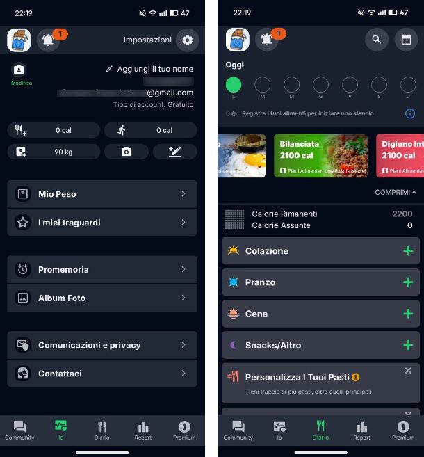 Altre app per calcolare le calorie dei cibi