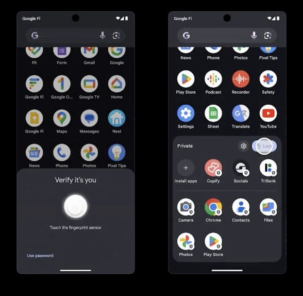 Spazio privato Android