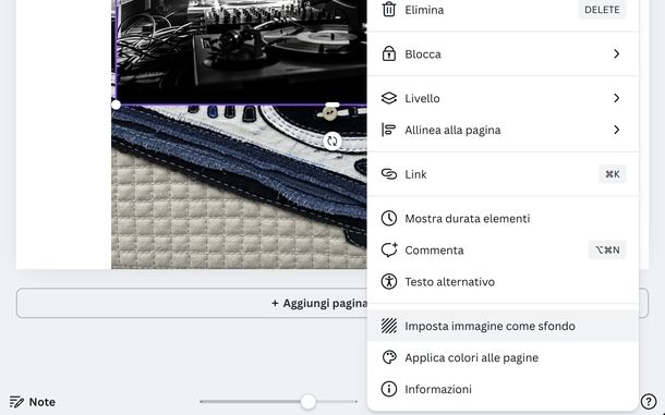 Mettere sfondo personalizzato Canva Web