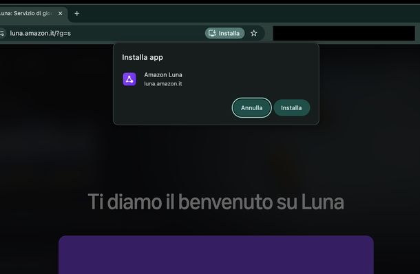 Scaricare Amazon Luna PWA