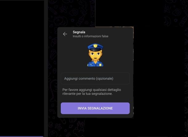 Segnalare gruppo Telegram macOS