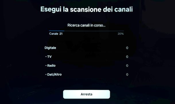 Sintonizzazione automatica canali Smart TV Samsung