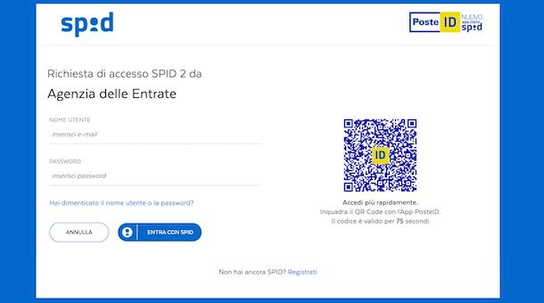 Accedere a SPID con QR code