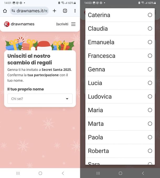 partecipare drawnames