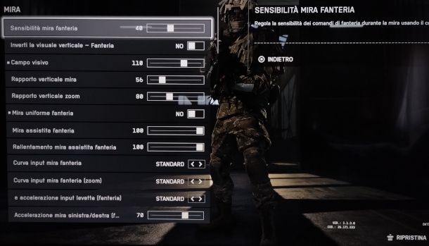 impostazioni controller Battlefield PS5