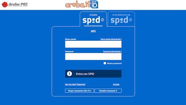 Accedere a SPID Aruba
