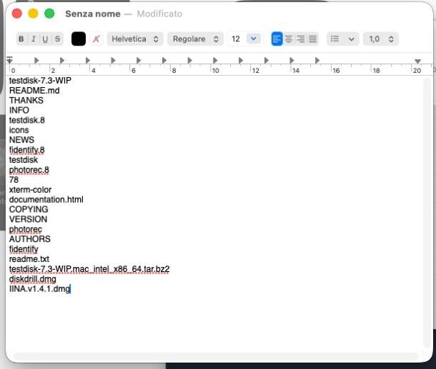TextEdit macOS