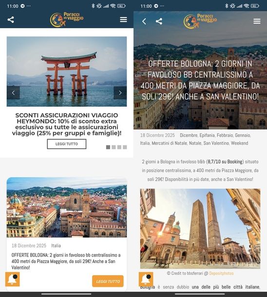 Poracci in viaggio app