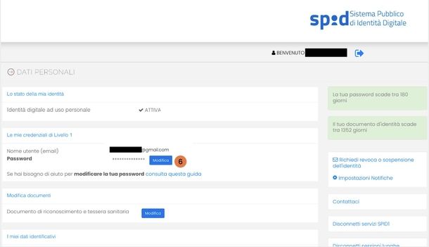 Cambiare password SPID Lepida