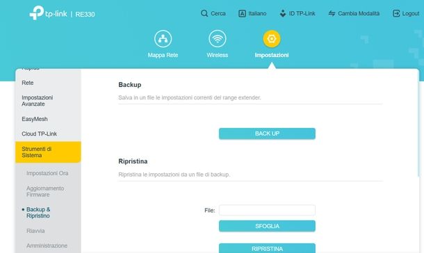 Backup range extender TP-Link