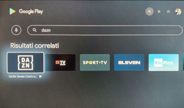 ricerca app su Google Play Store