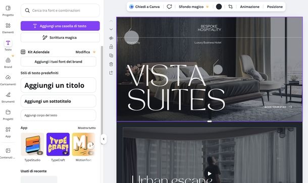 Creare sito Web con Canva