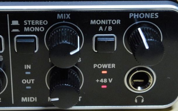 pulsante per preamp 48V