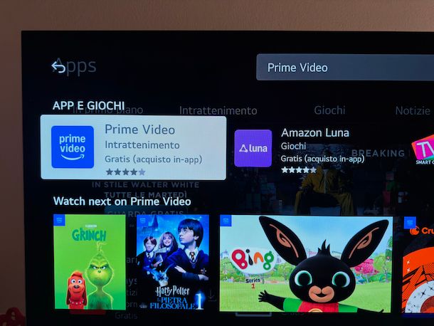 Scaricare Amazon Prime Video Smart TV LG