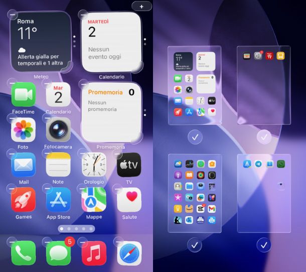 Personalizzazione schermata Home iOS