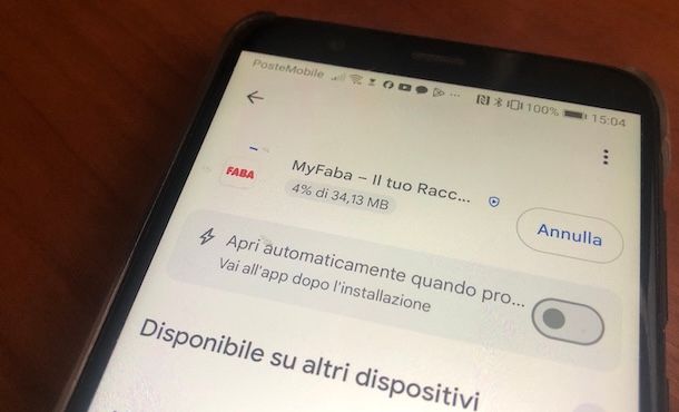 Aggiornare app FABA