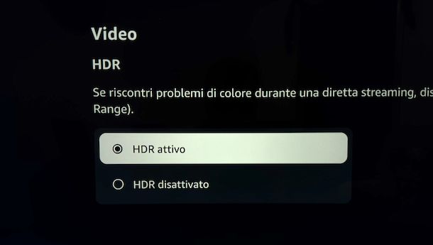 Attivare HDR Amazon Prime Video Smart TV Samsung