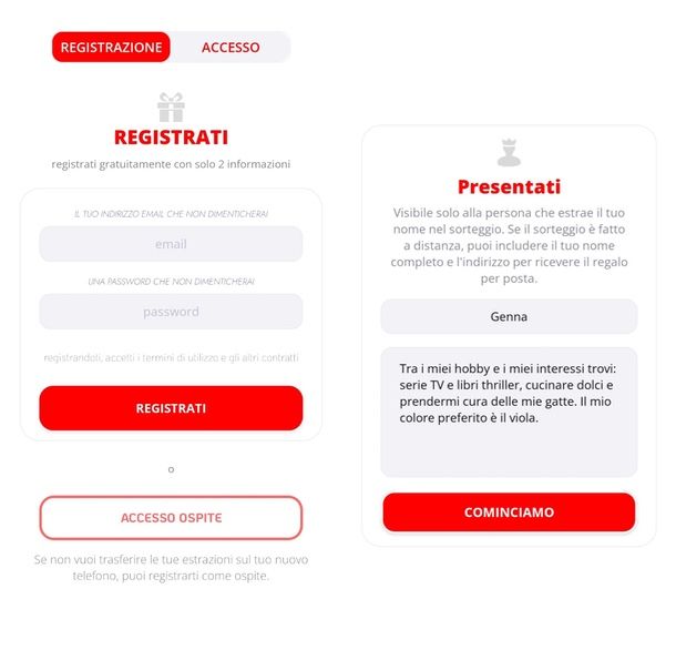 HoHoHo app Secret Santa registrazione