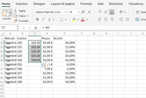 formula per convertire testo in numeri