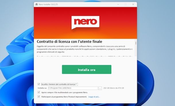 Installare Nero Burning