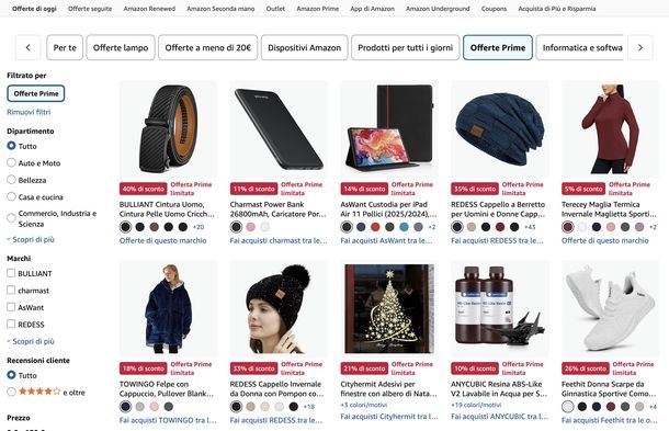 Offerte in anteprima Amazon Prime