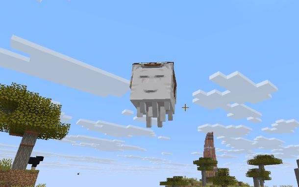 ghast volante con imbracatura