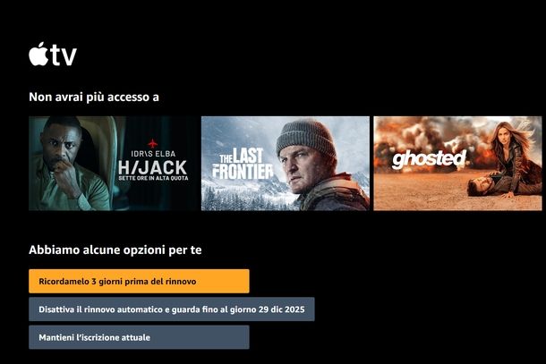 Disdire Apple TV da Amazon Prime Video Windows