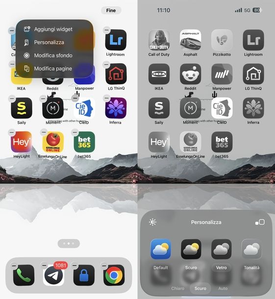 Attivare Liquid Glass su iPhone
