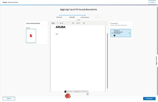 Come inviare richiesta di firma documento con Aruba