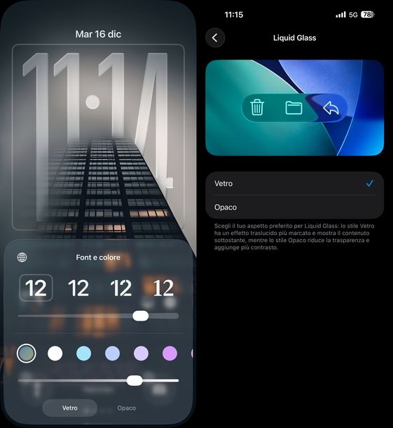 Attivare Liquid Glass su iPhone