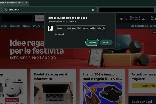Scaricare Amazon PWA