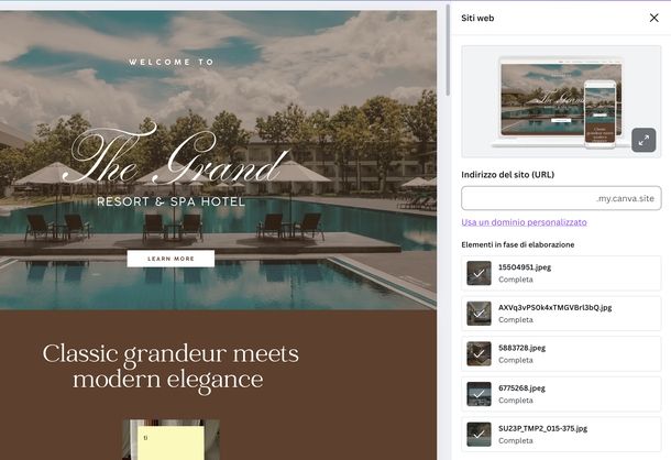 Creare sito Web con Canva