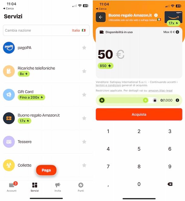 Guadagnare Punti Satispay