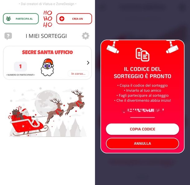 Condividere condice HoHoHo Secret Santa