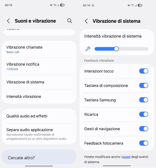 Come togliere vibrazione tasti Samsung