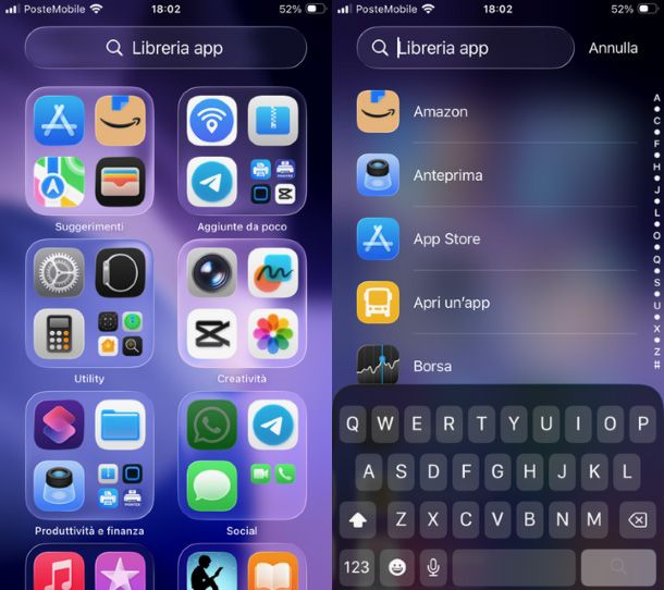 Personalizzazione schermata Home iOS